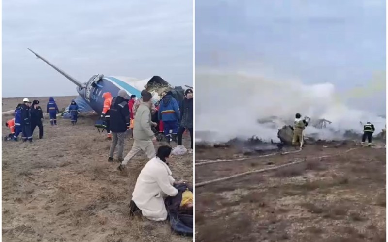 Aktau yaxınlığında təyyarə qəzasında 29 nəfər sağ qalıb, 4 nəfər həlak olub - YENİLƏNİB